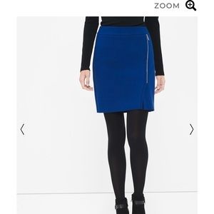 WHBM Blue Boot Skirt
